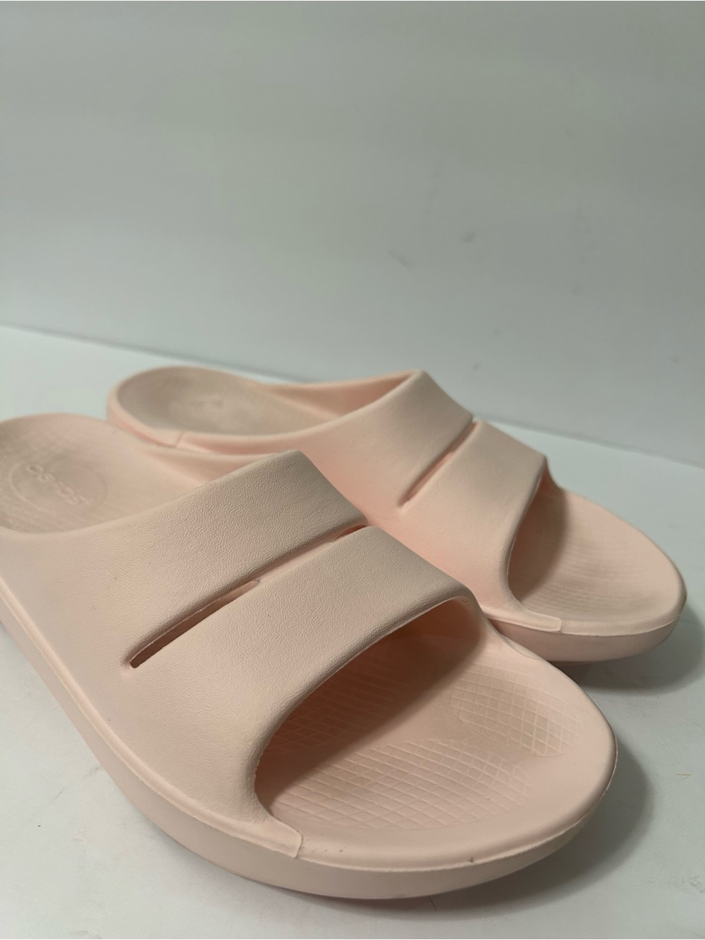 Oofos OOmega OOahh Slide Womens 9 Pink Stardust Platform Recovery Sandals Shoes - Picture 3 of 10